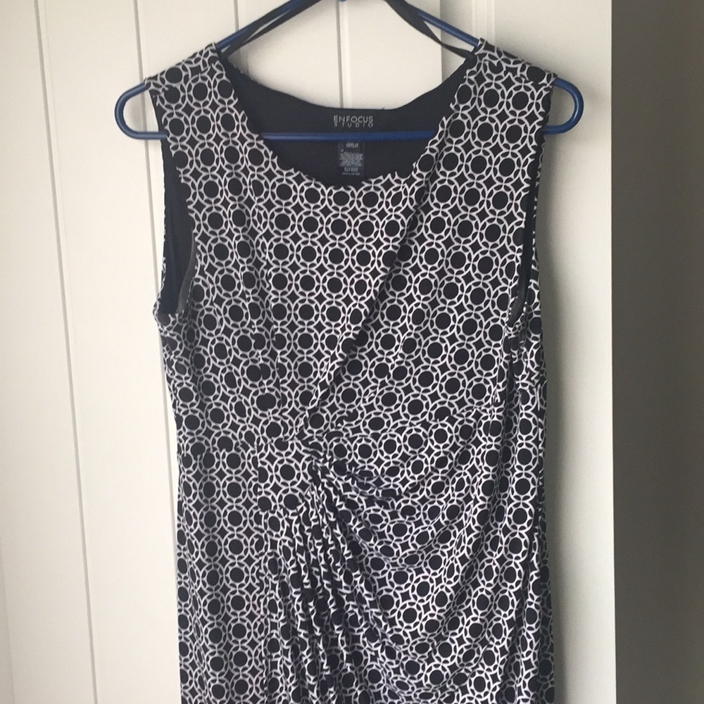 Black and white womens dress